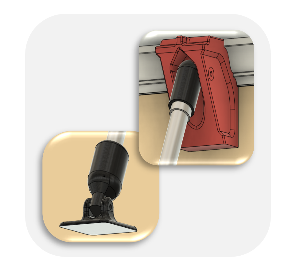 Installation Aid - two and five eights inch molding support jig requiring telescoping pole (sold separately). Single Kit.